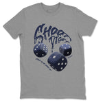 Air Jordan 5 Georgetown Sneaker Match Tees Shoot Dice Sneaker Tees AJ5 Midnight Navy Sneaker Release Tees Unisex Shirts Heather Grey 2