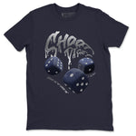 Air Jordan 5 Georgetown Sneaker Match Tees Shoot Dice Sneaker Tees AJ5 Midnight Navy Sneaker Release Tees Unisex Shirts Navy 2