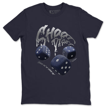 Air Jordan 5 Georgetown Sneaker Match Tees Shoot Dice Sneaker Tees AJ5 Midnight Navy Sneaker Release Tees Unisex Shirts Navy 2
