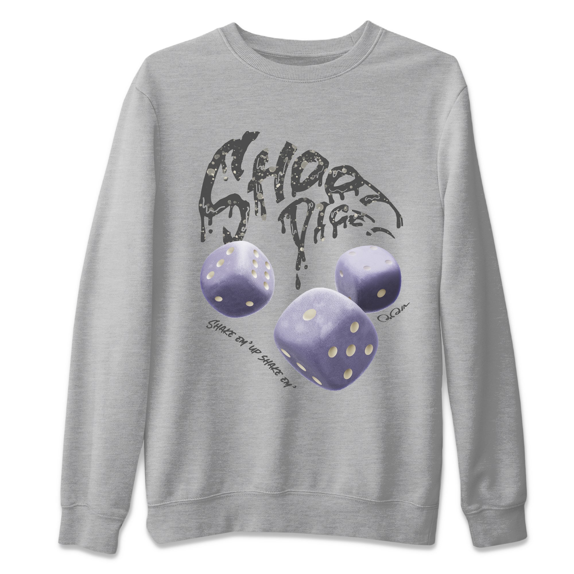 Air Jordan 5 Indigo Haze Sneaker Match Tees Shoot Dice Sneaker Tees AJ5 Indigo Haze Sneaker Release Tees Unisex Shirts Heather Grey 2
