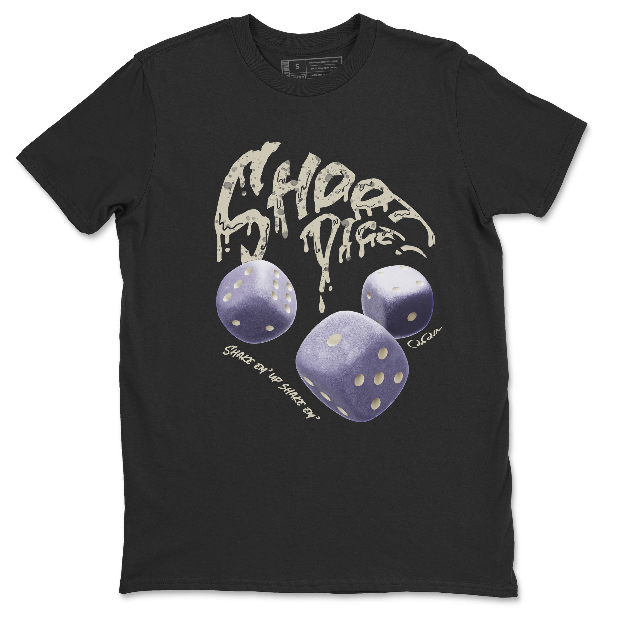 Air Jordan 5 Indigo Haze Sneaker Match Tees Shoot Dice Sneaker Tees AJ5 Indigo Haze Sneaker Release Tees Unisex Shirts Black 2