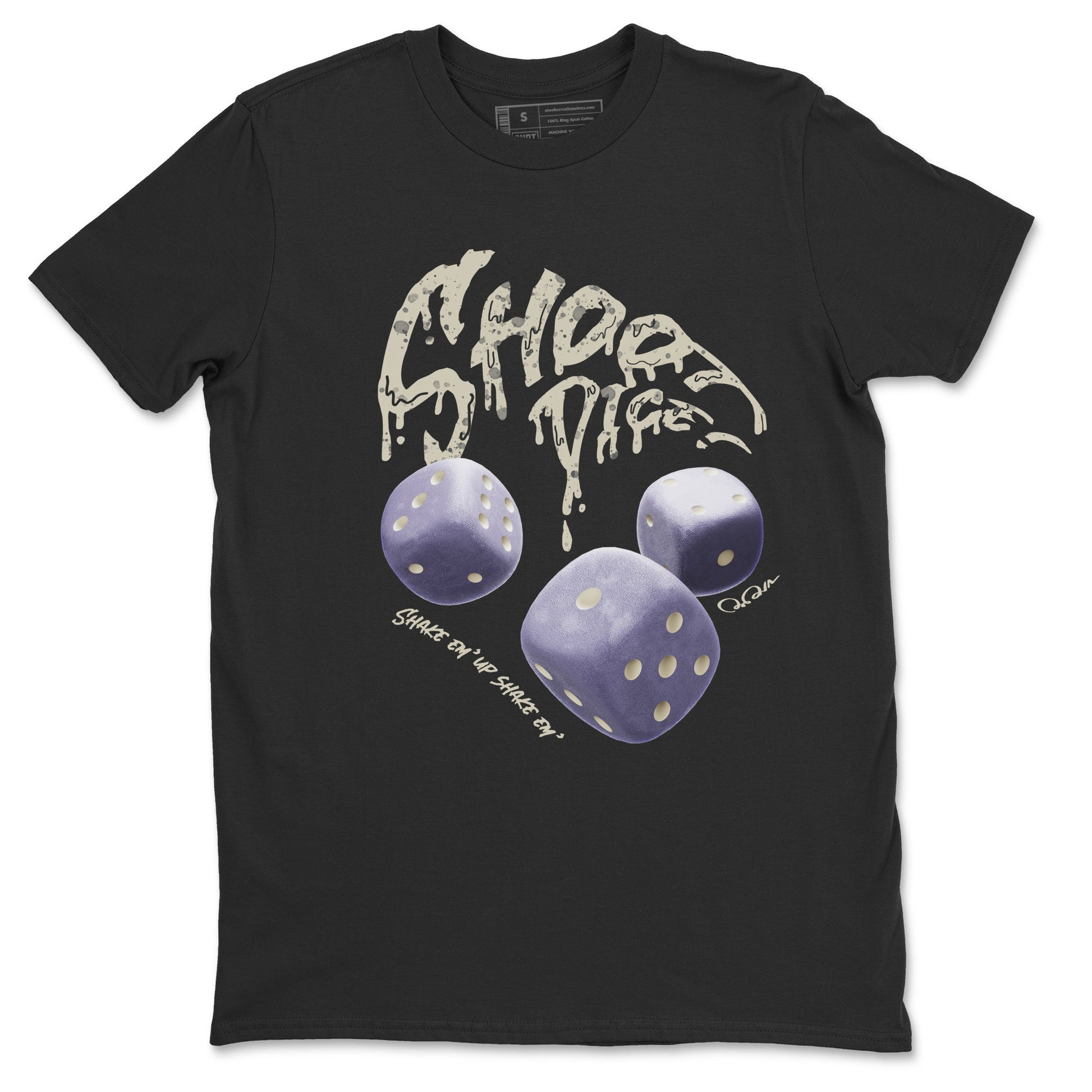 Air Jordan 5 Indigo Haze Sneaker Match Tees Shoot Dice Sneaker Tees AJ5 Indigo Haze Sneaker Release Tees Unisex Shirts Black 2