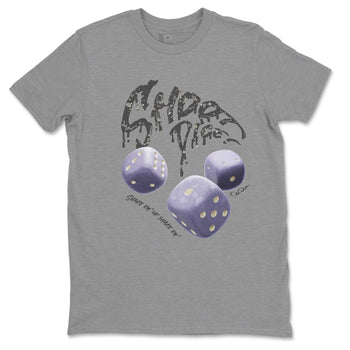 Air Jordan 5 Indigo Haze Sneaker Match Tees Shoot Dice Sneaker Tees AJ5 Indigo Haze Sneaker Release Tees Unisex Shirts Heather Grey 2