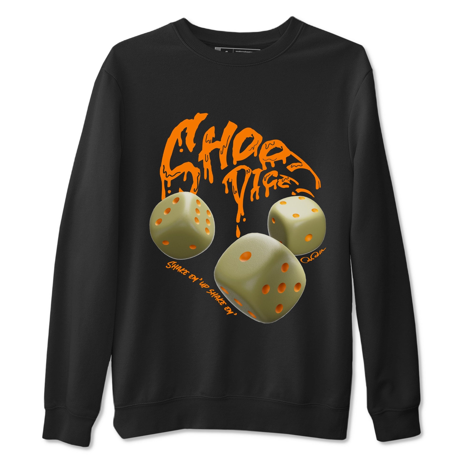 Air Jordan 5 Olive shirt to match jordans Shoot Dice sneaker tees AJ5 Olive SNRT Sneaker Release Tees unisex cotton Black 2 crew neck shirt