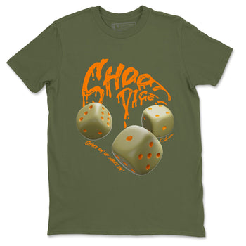 Air Jordan 5 Olive shirt to match jordans Shoot Dice sneaker tees AJ5 Olive SNRT Sneaker Release Tees unisex cotton Military Green 2 crew neck shirt