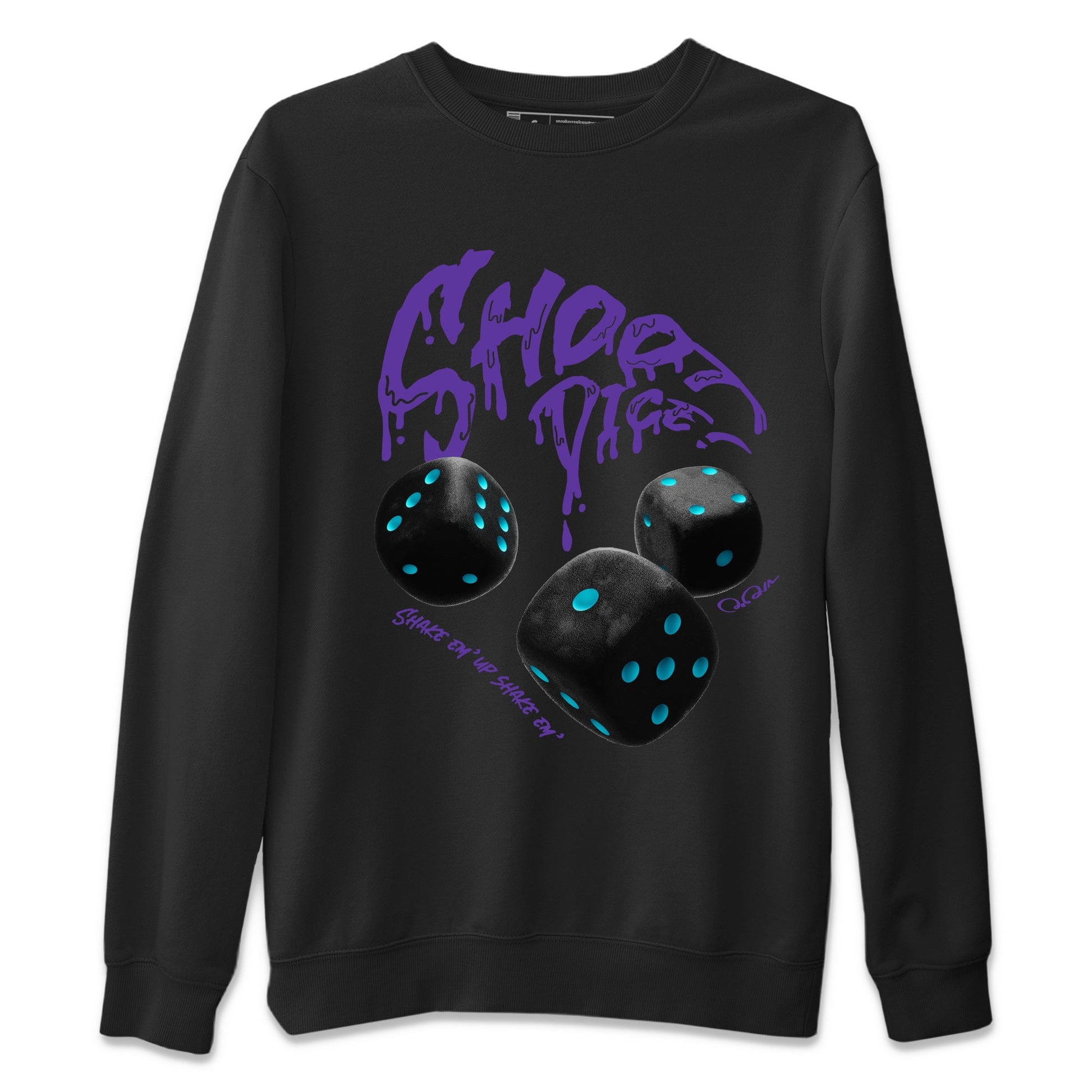 Air Jordan 6 Aqua Sneaker Match Tees Shoot Dice Sneaker Tees AJ6 Aqua Sneaker Release Tees Unisex Shirts Black 2