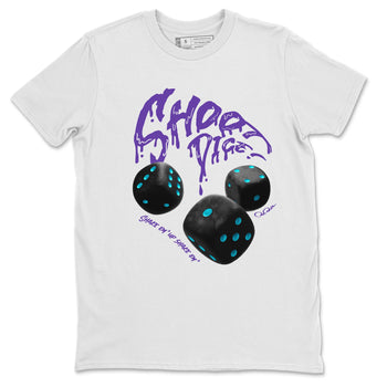 Air Jordan 6 Aqua Sneaker Match Tees Shoot Dice Sneaker Tees AJ6 Aqua Sneaker Release Tees Unisex Shirts White 2