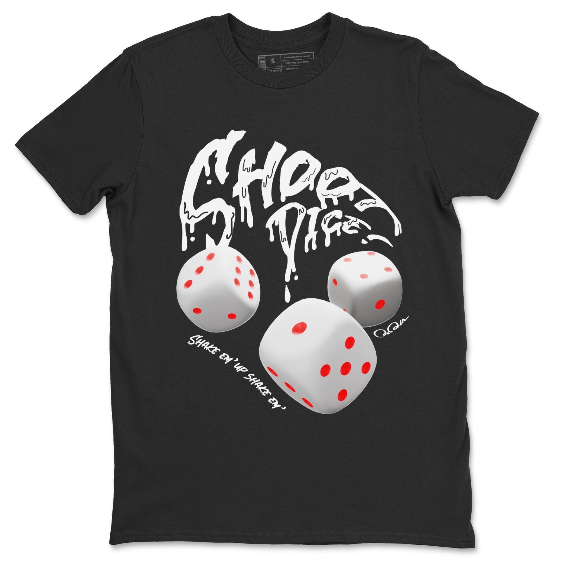 Air Jordan 7 Infrared Sneaker Match Tees Shoot Dice Sneaker Tees AJ7 Infrared Sneaker Release Tees Unisex Shirts Black 2