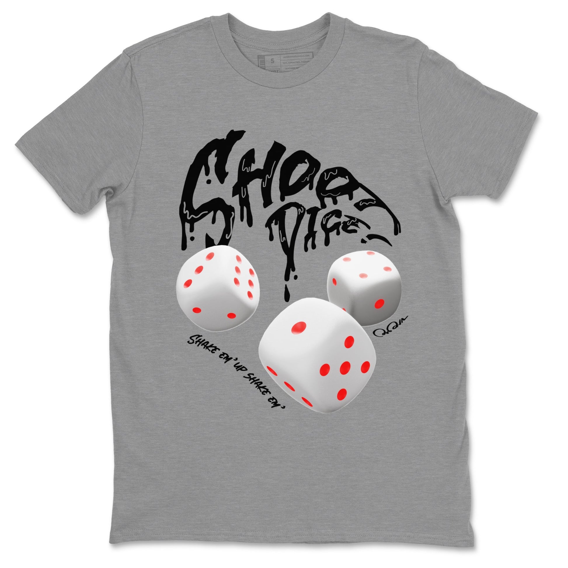 Air Jordan 7 Infrared Sneaker Match Tees Shoot Dice Sneaker Tees AJ7 Infrared Sneaker Release Tees Unisex Shirts Heather Grey 2