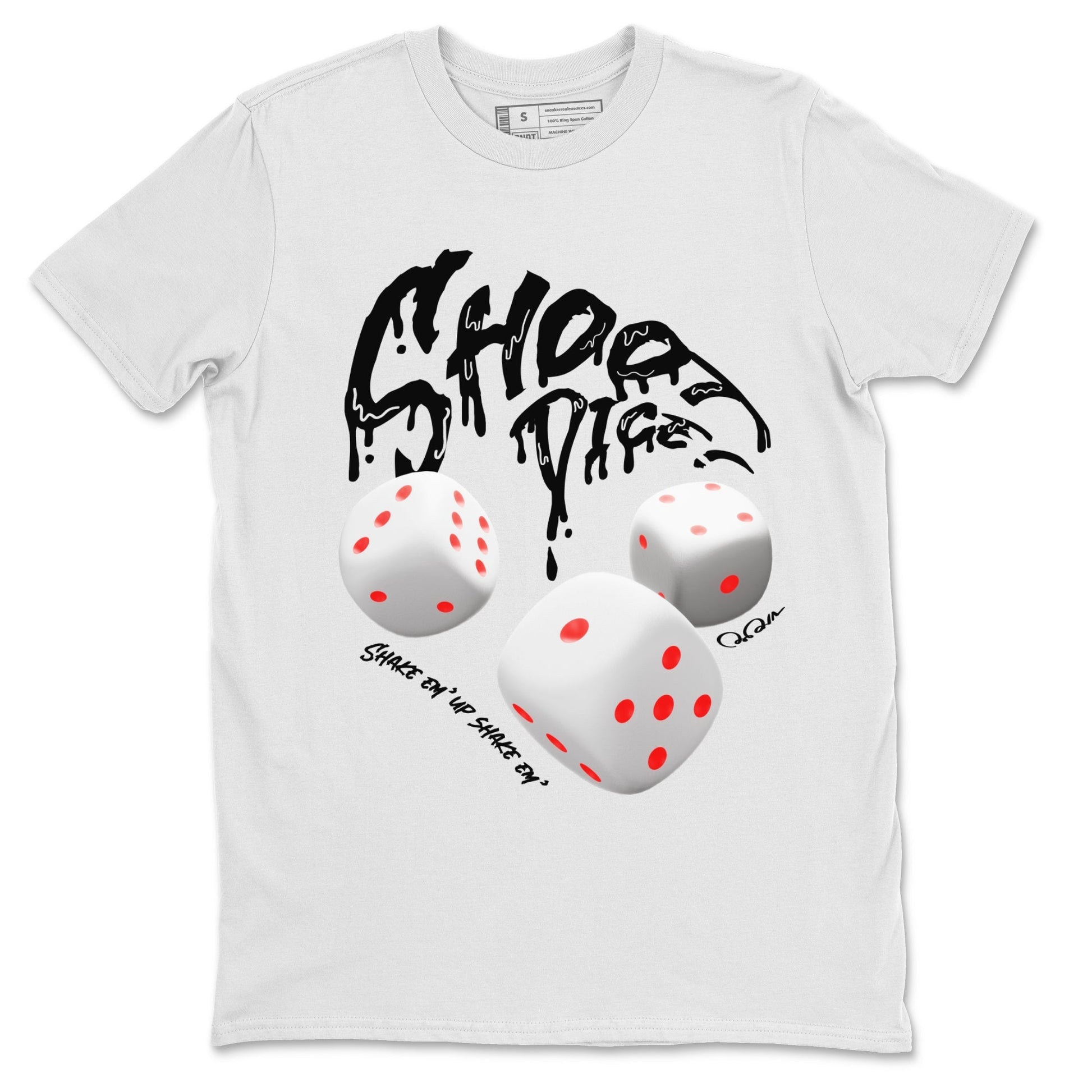 Air Jordan 7 Infrared Sneaker Match Tees Shoot Dice Sneaker Tees AJ7 Infrared Sneaker Release Tees Unisex Shirts White 2
