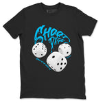 Air Jordan 9 Powder Blue shirt to match jordans Shoot Dice sneaker tees AJ9 Powder Blue SNRT Sneaker Release Tees unisex cotton Black 2 crew neck shirt