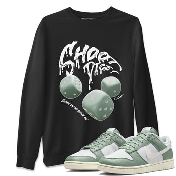 Dunk Mica Green Sneaker Match Tees Shoot Dice Sneaker Tees Nike Dunk Low Mica Green Sneaker Release Tees Unisex Shirts Black 1