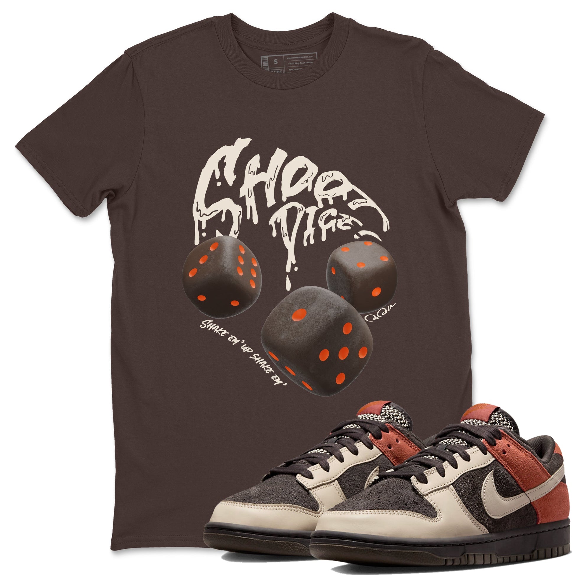 Dunk Red Panda shirt to match jordans Shoot Dice sneaker tees Nike Dunk LowRed Panda SNRT Sneaker Release Tees Unisex Dark Chocolate 1 T-Shirt