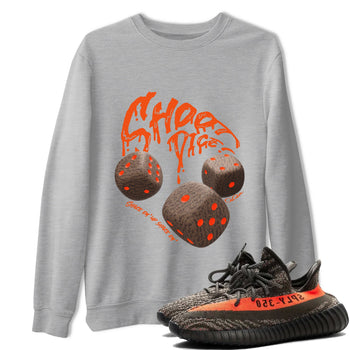 Yeezy 350 Carbon Beluga shirt to match jordans Shoot Dice sneaker tees Adidas Yeezy Boost 350 Carbon Beluga SNRT Sneaker Release Tees Unisex Heather Grey 1 T-Shirt