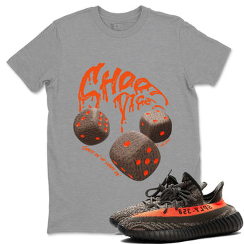 Yeezy 350 Carbon Beluga shirt to match jordans Shoot Dice sneaker tees Adidas Yeezy Boost 350 Carbon Beluga SNRT Sneaker Release Tees Unisex Heather Grey 1 T-Shirt