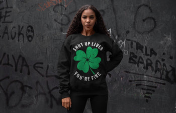 Jordan 1 Lucky Green Sneaker Match Tees Shut Up Liver You're Fine Sneaker Tees Jordan 1 Lucky Green Sneaker Release Tees Unisex Shirts