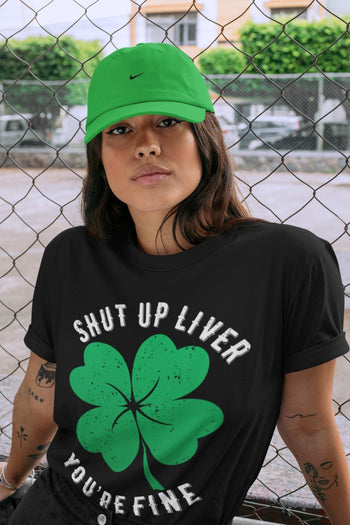 Jordan 1 Lucky Green Sneaker Match Tees Shut Up Liver You're Fine Sneaker Tees Jordan 1 Lucky Green Sneaker Release Tees Unisex Shirts