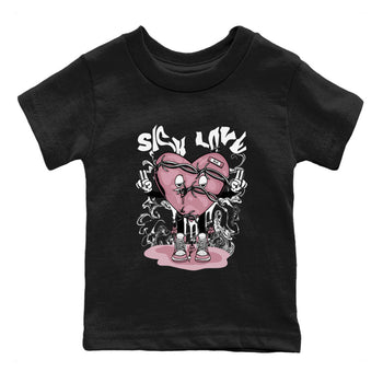 Air Jordan 1 Mauve shirt to match jordans Sick Love sneaker tees AJ1 High OG Mauve SNRT Sneaker Release Tees Crew Neck T-ShirtBaby Toddler Black 2 T-Shirt