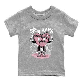 Air Jordan 1 Mauve shirt to match jordans Sick Love sneaker tees AJ1 High OG Mauve SNRT Sneaker Release Tees Crew Neck T-ShirtBaby Toddler Heather Grey 2 T-Shirt