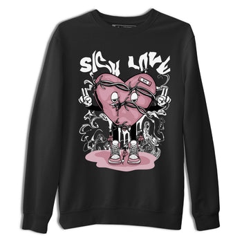 Air Jordan 1 Mauve shirt to match jordans Sick Love sneaker tees AJ1 High OG Mauve SNRT Sneaker Release Tees Crew Neck T-ShirtUnisex Black 2 T-Shirt