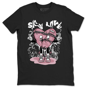 Air Jordan 1 Mauve shirt to match jordans Sick Love sneaker tees AJ1 High OG Mauve SNRT Sneaker Release Tees Crew Neck T-ShirtUnisex Black 2 T-Shirt