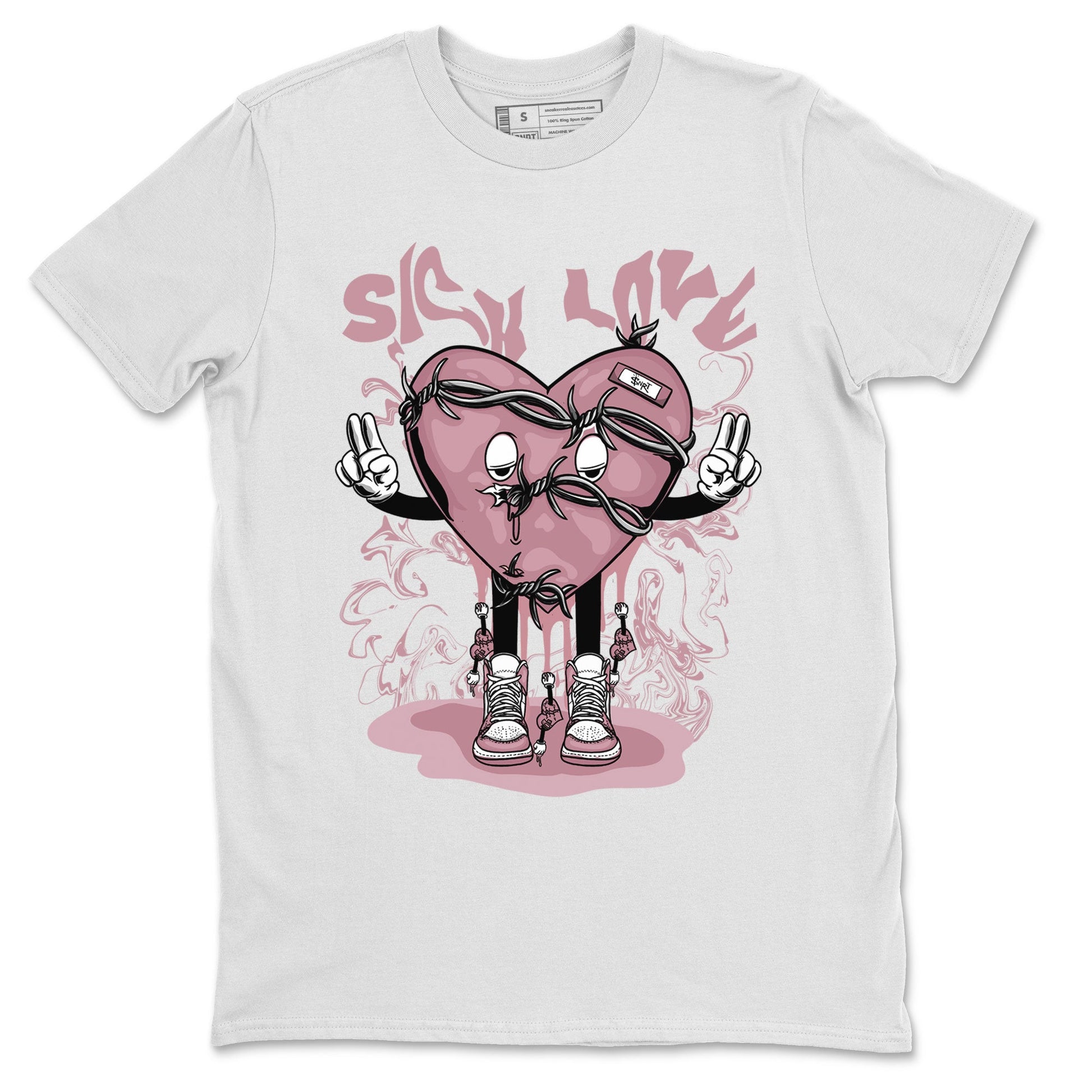Air Jordan 1 Mauve shirt to match jordans Sick Love sneaker tees AJ1 High OG Mauve SNRT Sneaker Release Tees Crew Neck T-ShirtUnisex White 2 T-Shirt