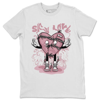 Air Jordan 1 Mauve shirt to match jordans Sick Love sneaker tees AJ1 High OG Mauve SNRT Sneaker Release Tees Crew Neck T-ShirtUnisex White 2 T-Shirt