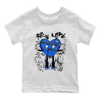 Jordan 1 High OG Royal Reimagined shirt to match jordans Sick Love sneaker tees Air Jordan 1 Royal Reimagined SNRT Sneaker Release Tees Crew Neck T-ShirtBaby Toddler White 2 T-Shirt