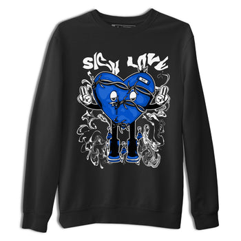 Jordan 1 High OG Royal Reimagined shirt to match jordans Sick Love sneaker tees Air Jordan 1 Royal Reimagined SNRT Sneaker Release Tees Crew Neck T-ShirtUnisex Black 2 T-Shirt