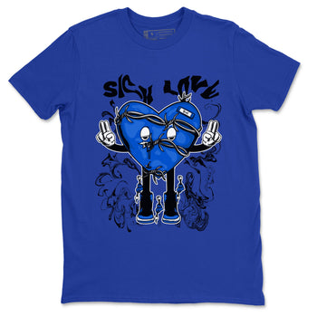 Jordan 1 High OG Royal Reimagined shirt to match jordans Sick Love sneaker tees Air Jordan 1 Royal Reimagined SNRT Sneaker Release Tees Crew Neck T-ShirtUnisex Royal Blue 2 T-Shirt