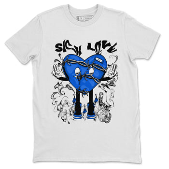 Jordan 1 High OG Royal Reimagined shirt to match jordans Sick Love sneaker tees Air Jordan 1 Royal Reimagined SNRT Sneaker Release Tees Crew Neck T-ShirtUnisex White 2 T-Shirt