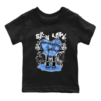 Air Jordan 1 UNC Toe shirt to match jordans Sick Love sneaker tees Air Jordan 1 Retro High OG UNC Toe SNRT Sneaker Release Tees Baby Toddler Black 2 T-Shirt