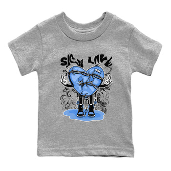 Air Jordan 1 UNC Toe shirt to match jordans Sick Love sneaker tees Air Jordan 1 Retro High OG UNC Toe SNRT Sneaker Release Tees Baby Toddler Heather Grey 2 T-Shirt
