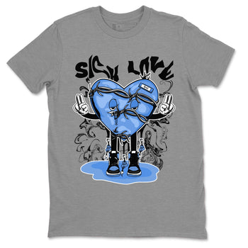 Air Jordan 1 UNC Toe shirt to match jordans Sick Love sneaker tees Air Jordan 1 Retro High OG UNC Toe SNRT Sneaker Release Tees Unisex Heather Grey 2 T-Shirt