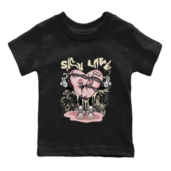 Air Jordan 1 Washed Pink Sneaker Match Tees Sick Love Sneaker Tees Jordan 1 High OG Washed Pink Sneaker Release Tees Kids Shirts Black 2