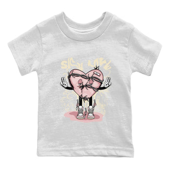 Air Jordan 1 Washed Pink Sneaker Match Tees Sick Love Sneaker Tees Jordan 1 High OG Washed Pink Sneaker Release Tees Kids Shirts White 2