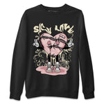 Air Jordan 1 Washed Pink Sneaker Match Tees Sick Love Sneaker Tees Jordan 1 High OG Washed Pink Sneaker Release Tees Unisex Shirts Black 2