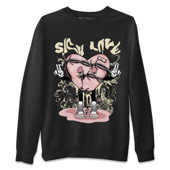Air Jordan 1 Washed Pink Sneaker Match Tees Sick Love Sneaker Tees Jordan 1 High OG Washed Pink Sneaker Release Tees Unisex Shirts Black 2
