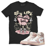 Air Jordan 1 Washed Pink Sneaker Match Tees Sick Love Sneaker Tees Jordan 1 High OG Washed Pink Sneaker Release Tees Unisex Shirts Black 1