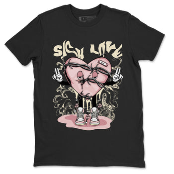 Air Jordan 1 Washed Pink Sneaker Match Tees Sick Love Sneaker Tees Jordan 1 High OG Washed Pink Sneaker Release Tees Unisex Shirts Black 2