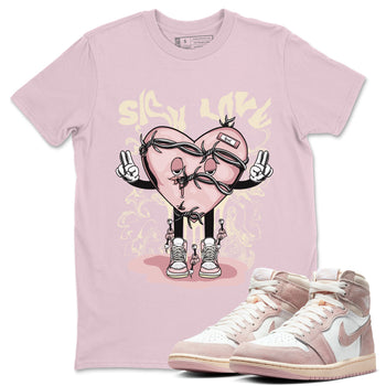 Air Jordan 1 Washed Pink Sneaker Match Tees Sick Love Sneaker Tees Jordan 1 High OG Washed Pink Sneaker Release Tees Unisex Shirts Pink 1