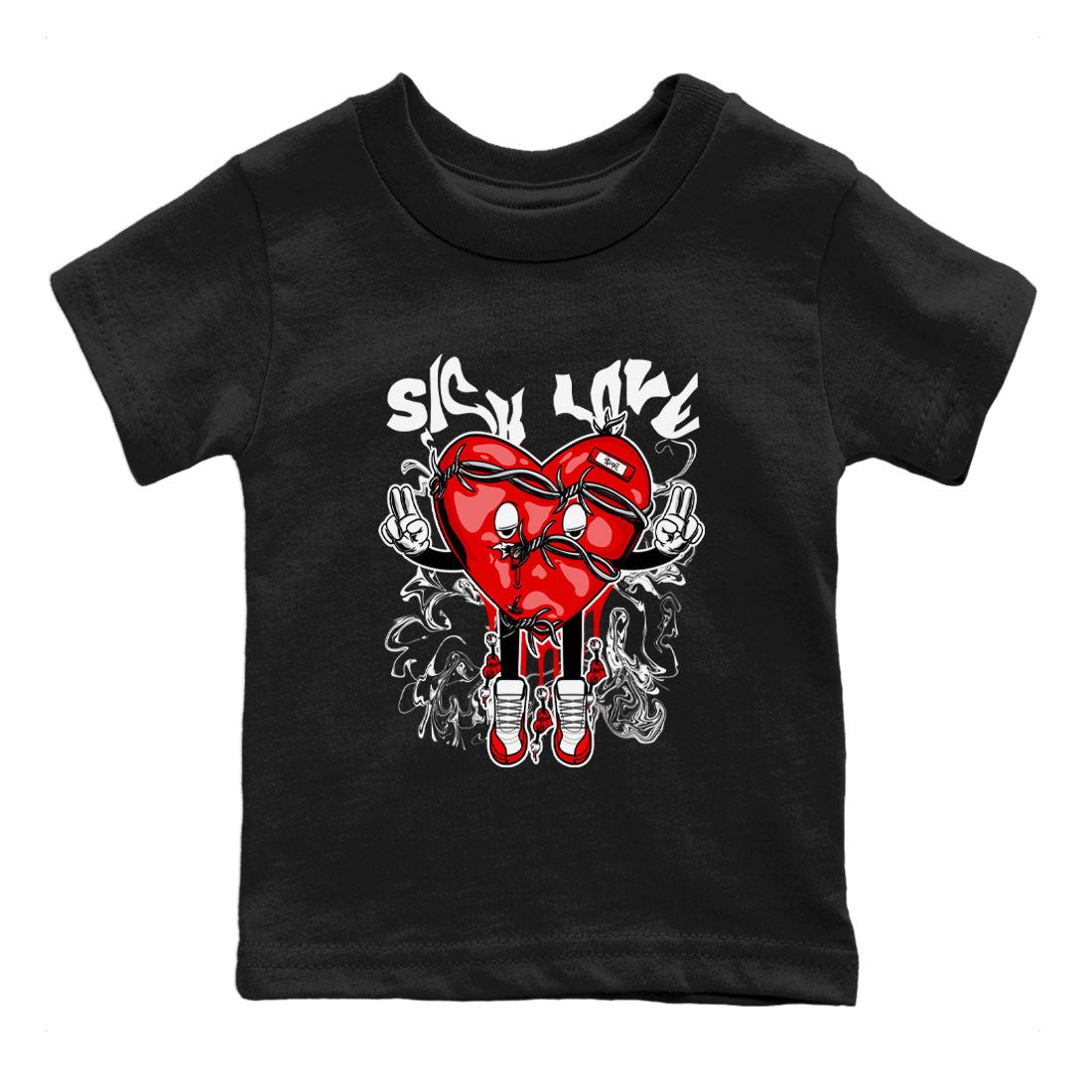 Air Jordan 12 Retro Cherry shirt to match jordans Sick Love sneaker tees Air Jordan 12 Cherry SNRT Sneaker Release Tees Crew Neck T-ShirtBaby Toddler Black 2 T-Shirt