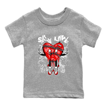 Air Jordan 12 Retro Cherry shirt to match jordans Sick Love sneaker tees Air Jordan 12 Cherry SNRT Sneaker Release Tees Crew Neck T-ShirtBaby Toddler Heather Grey 2 T-Shirt