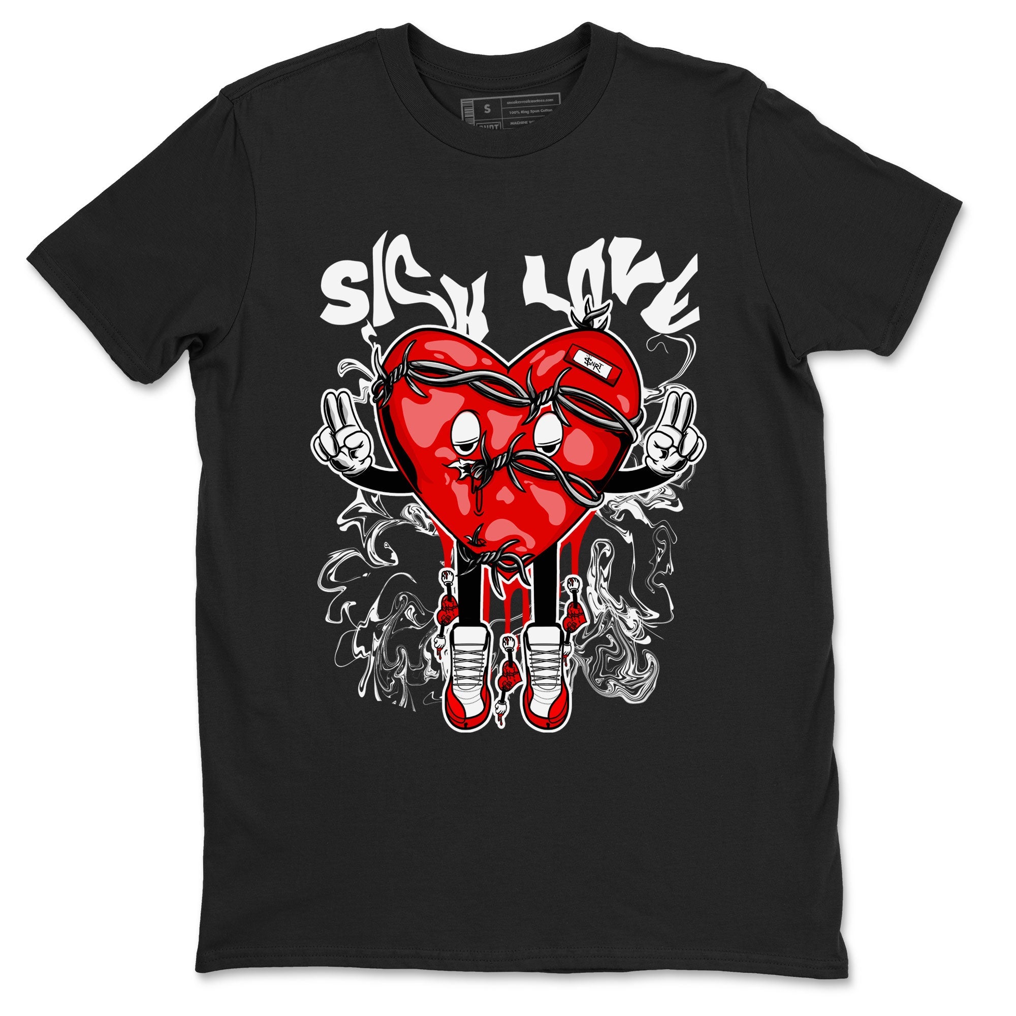 Air Jordan 12 Retro Cherry shirt to match jordans Sick Love sneaker tees Air Jordan 12 Cherry SNRT Sneaker Release Tees Crew Neck T-ShirtUnisex Black 2 T-Shirt