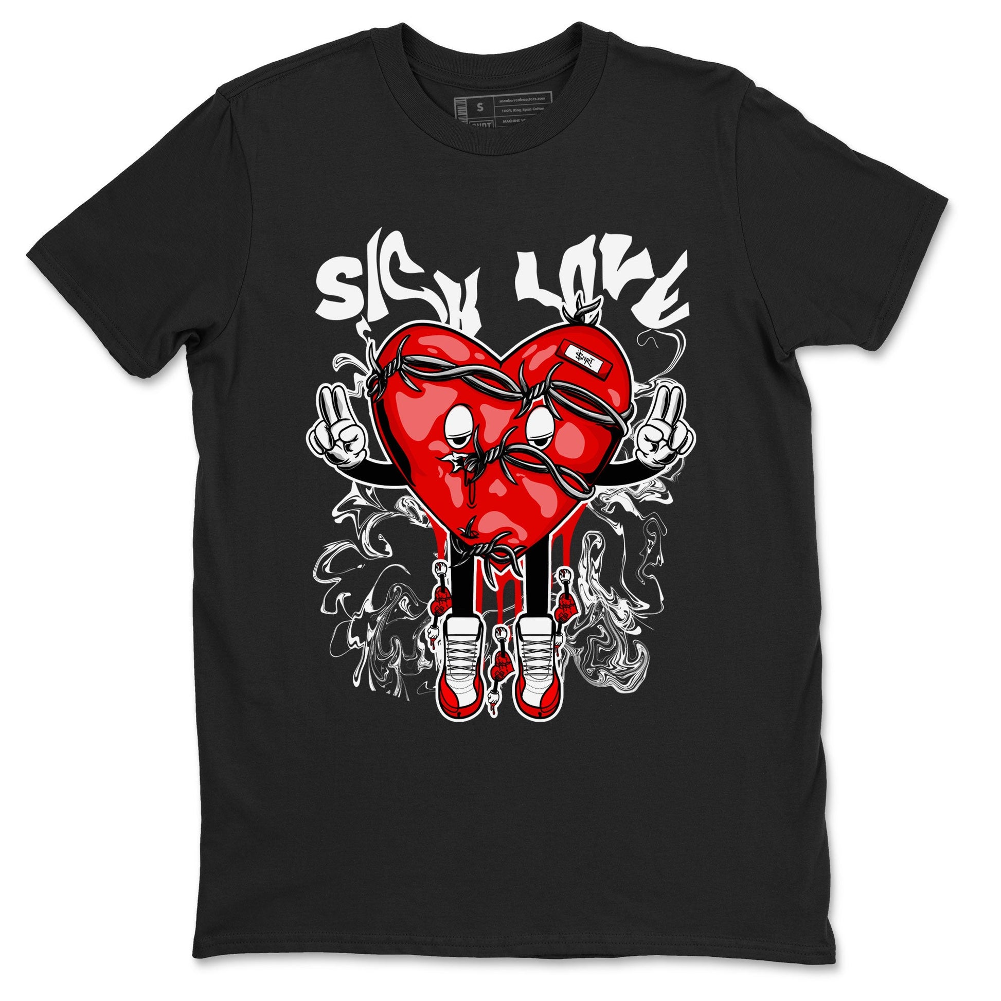 Air Jordan 12 Retro Cherry shirt to match jordans Sick Love sneaker tees Air Jordan 12 Cherry SNRT Sneaker Release Tees Crew Neck T-ShirtUnisex Black 2 T-Shirt