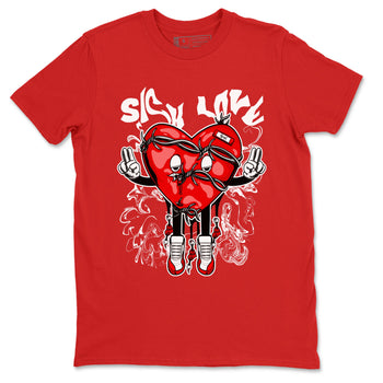 Air Jordan 12 Retro Cherry shirt to match jordans Sick Love sneaker tees Air Jordan 12 Cherry SNRT Sneaker Release Tees Crew Neck T-ShirtUnisex Red 2 T-Shirt