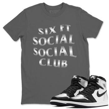Jordan 1 Silver Toe Sneaker Match Tees Six FT Social Club Sneaker Tees Jordan 1 Silver Toe Sneaker Release Tees Unisex Shirts
