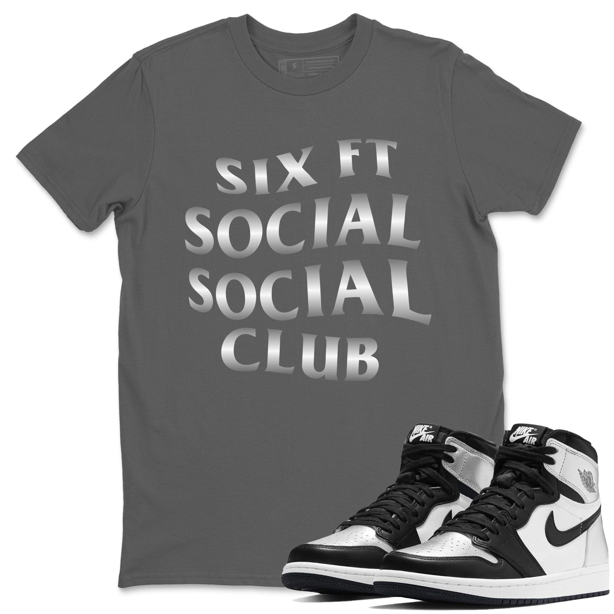 Jordan 1 Silver Toe Sneaker Match Tees Six FT Social Club Sneaker Tees Jordan 1 Silver Toe Sneaker Release Tees Unisex Shirts