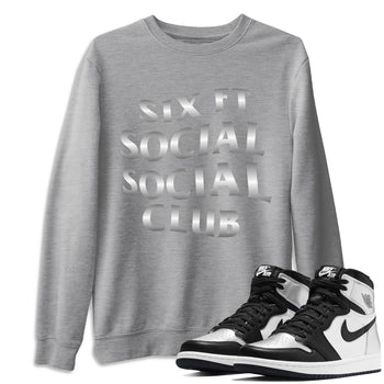 Jordan 1 Silver Toe Sneaker Match Tees Six FT Social Club Sneaker Tees Jordan 1 Silver Toe Sneaker Release Tees Unisex Shirts