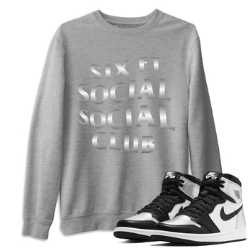 Jordan 1 Silver Toe Sneaker Match Tees Six FT Social Club Sneaker Tees Jordan 1 Silver Toe Sneaker Release Tees Unisex Shirts